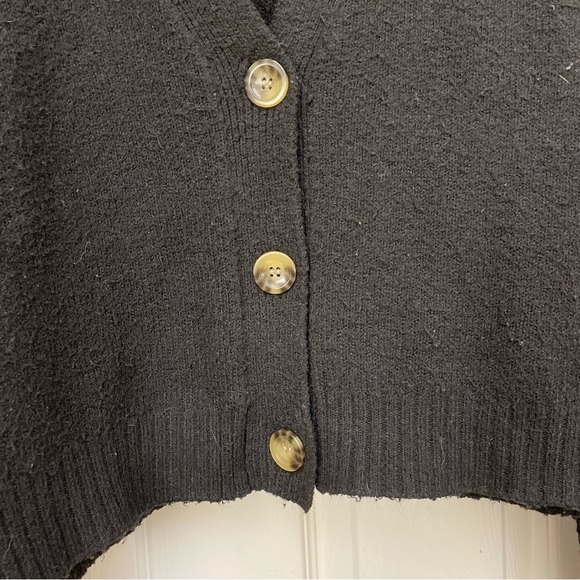 BP. Black Cropped Knit Cardigan - XL - Picture 6 of 7